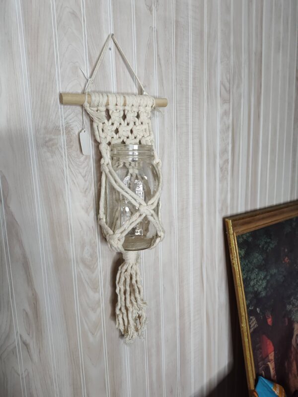 Macrame Hanger with Mason Jar - Image 2