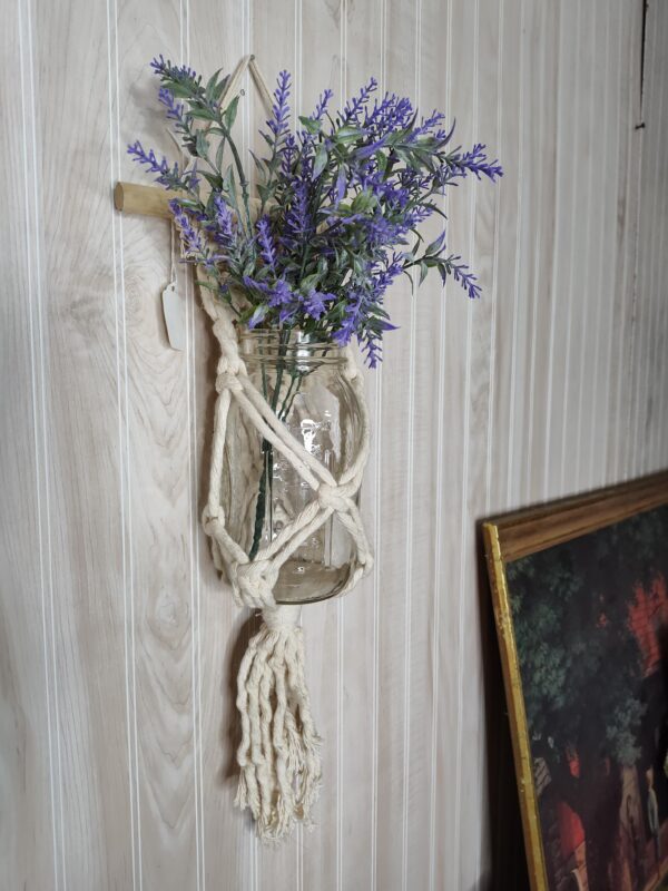 Macrame Hanger with Mason Jar - Image 3