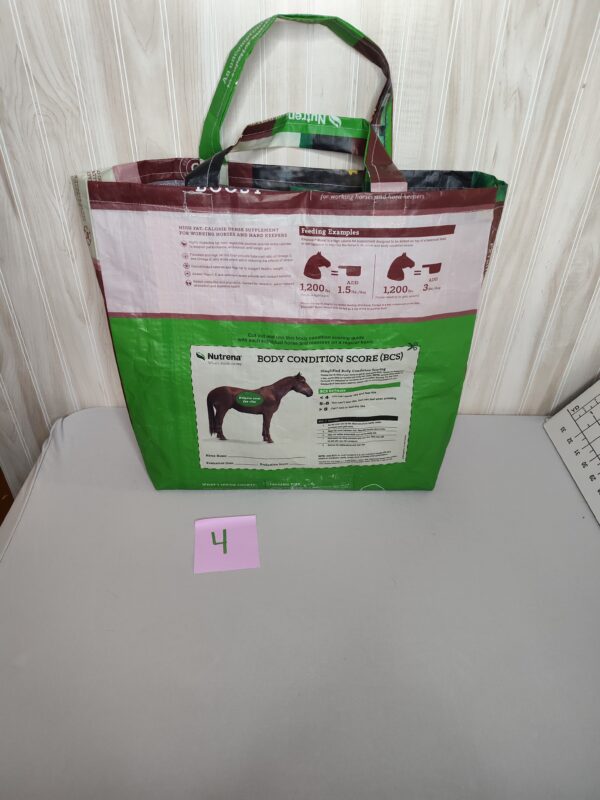 4.Recycled Feed Bag Tote | Reusable Tote Bag | Recycled Shopping Bag | Grocery Bag - Image 3